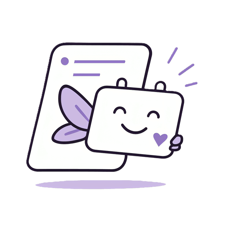 Smiling booking assistant illustration